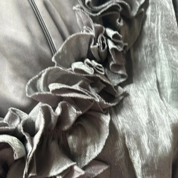 LONDON TIMES PETITES WOMENS SILVER DRESS WEDDING FORMAL SUMMER WINTER SIZE 12P - Picture 5 of 8